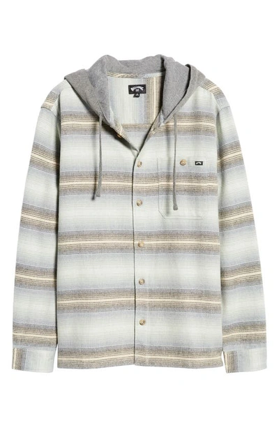 Shop Billabong Baja Hooded Button-up Shirt In Blue Haze