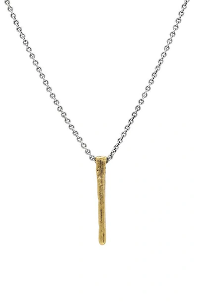 Shop John Varvatos Nails Pendant Necklace In Mixed Metal