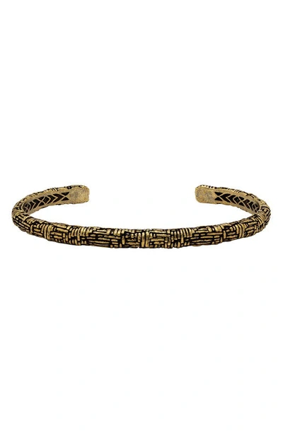 Shop John Varvatos Artisan Cuff Bracelet In Brass