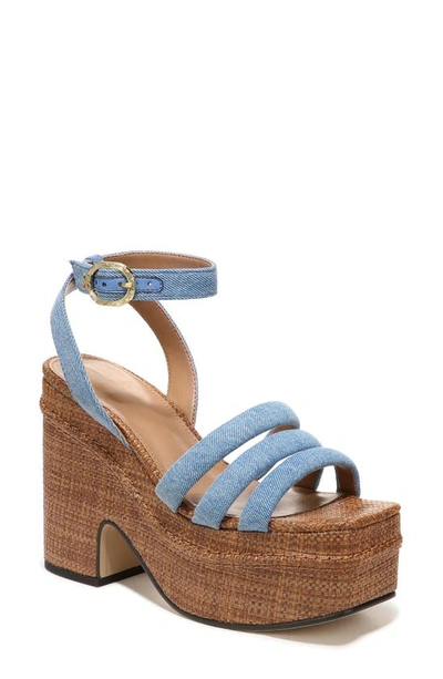 Shop Sam Edelman Tibby Platform Sandal In Montrose Blue