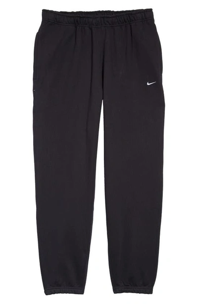 Shop Nike Lab Fleece Sweatpants In Black/ White