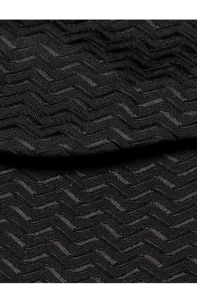 Shop Eton Herringbone Silk Bow Tie In Black