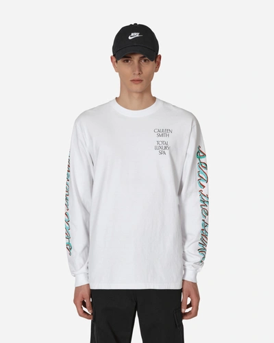 Shop Total Luxury Spa Cauleen Smith Sea The Sound Longsleeve T-shirt In White