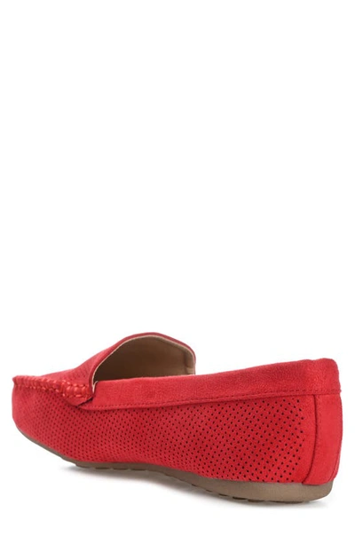 Journee Collection Halsey Womens Round Loafers In Red
