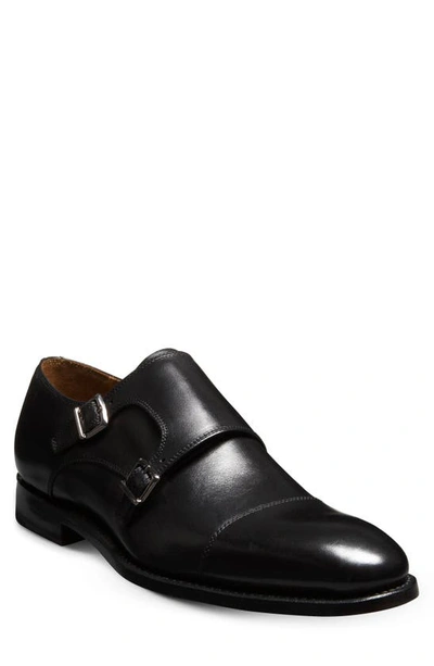 Shop Allen Edmonds Pierce Monk Strap Shoe In Black