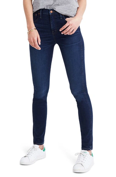 Shop Madewell 10-inch High Rise Skinny Jeans In Hayes Wash