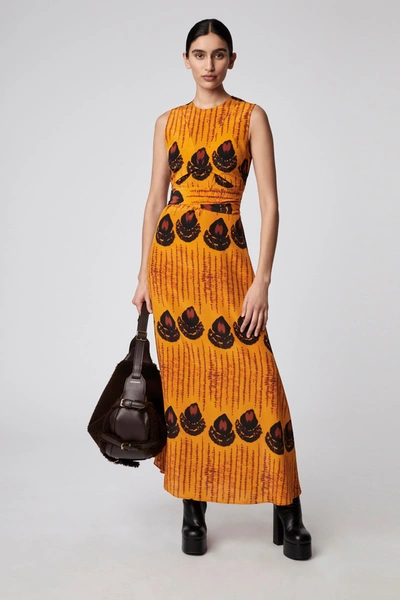 Shop Altuzarra Fall Winter 22 'nuada' Dress In Marmalade Teardrop