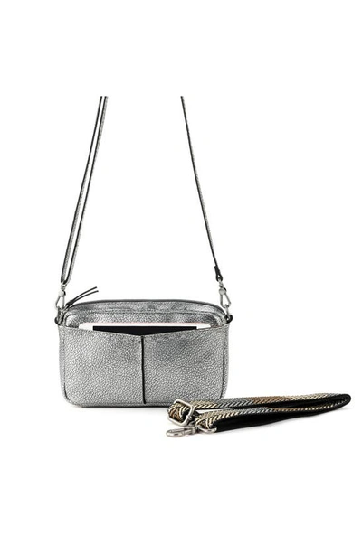 Shop The Sak Cora Phone Crossbody Bag In Dark Silver