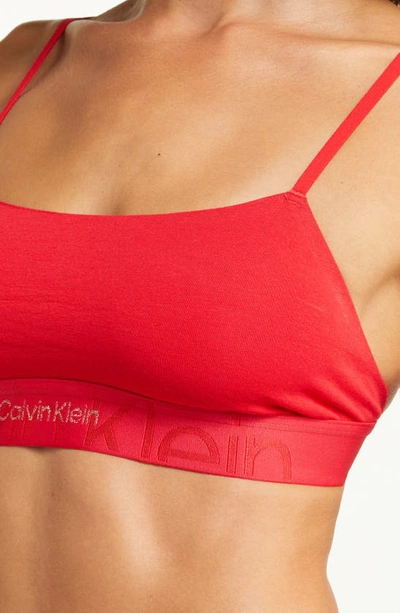 Shop Calvin Klein Unlined Cotton Blend Wireless Bra In 5fj Exact