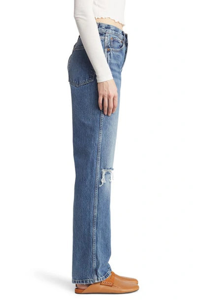Shop Re/done '90s High Waist Loose Jeans In Destroyed Mar