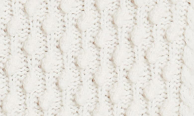 Frame Popcorn Stitch Wool Blend Sweater In Off White