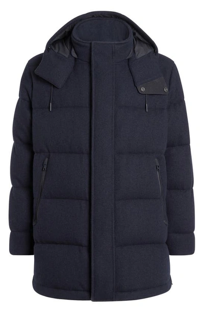 Shop Zegna Oasi Channel Quilted Cashmere Down Jacket In Navy
