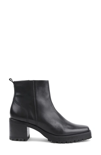 Shop Andre Assous Milla Leather Square-toe Bootie In Black