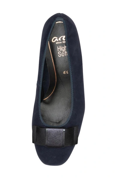 Ara Garnet Suede Pump In Midnight Suede