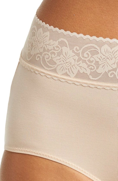 Wacoal Comfort Touch Lace-trim Briefs In Sand