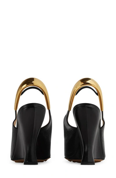 Shop Bottega Veneta Slingback Pointed Toe Pump In 1000 Black
