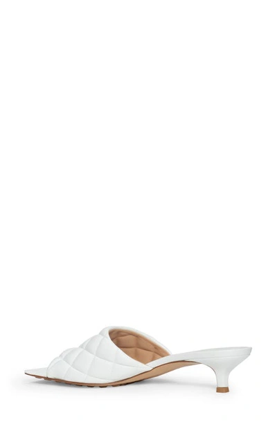 Shop Bottega Veneta Padded Slide Sandal In 9122 Optic White