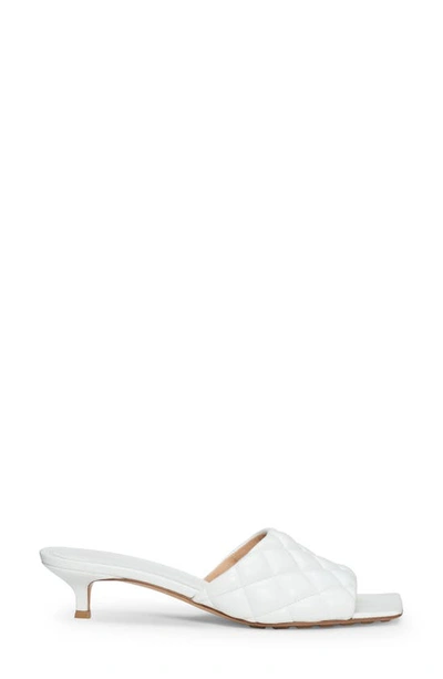 Shop Bottega Veneta Padded Slide Sandal In 9122 Optic White