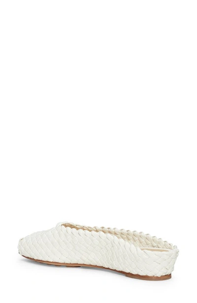 Shop Bottega Veneta Intrecciato Weave Slide Sandal In 9013 White