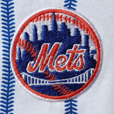 Shop Outerstuff Infant White New York Mets Pinstripe Power Hitter Coverall