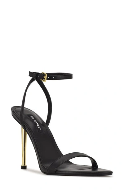 Nine West Women's Reina Almond Toe Stiletto Dress Sandals In Black