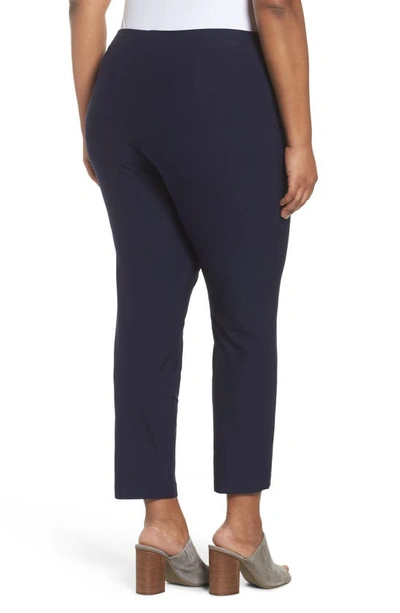 Shop Eileen Fisher Crepe Ankle Pants In Midnight
