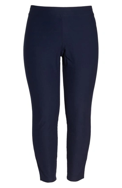 Shop Eileen Fisher Crepe Ankle Pants In Midnight