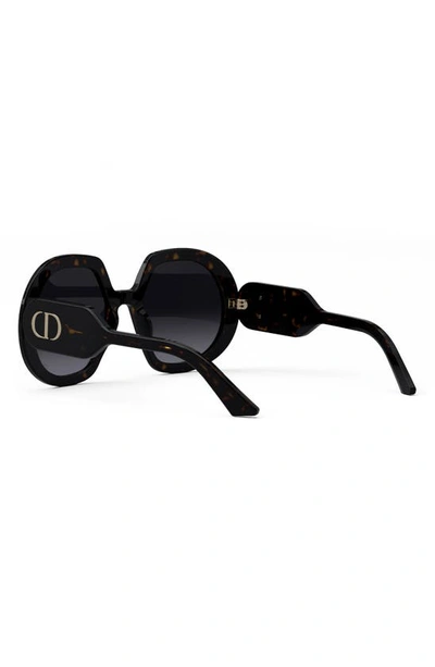 Shop Dior Bobby 56mm Sunglasses In Dark Havana / Gradient Smoke