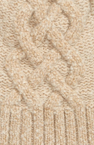 Shop Loro Piana Snow Wander Cashmere Cable Knit Beanie In F3zssandi Beige