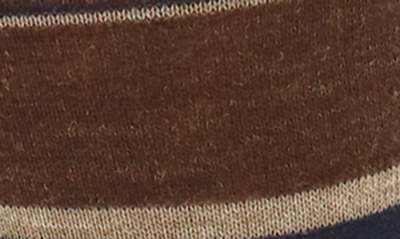 Shop Lorenzo Uomo Stripe Wool Blend Dress Socks In Brown