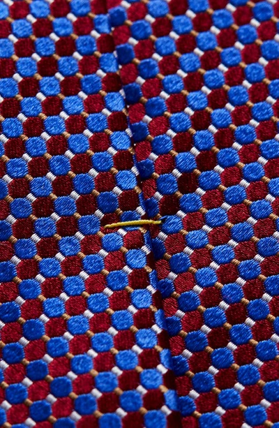 Shop Eton Microdot Silk Tie In Red/blue