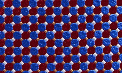 Shop Eton Microdot Silk Tie In Red/blue