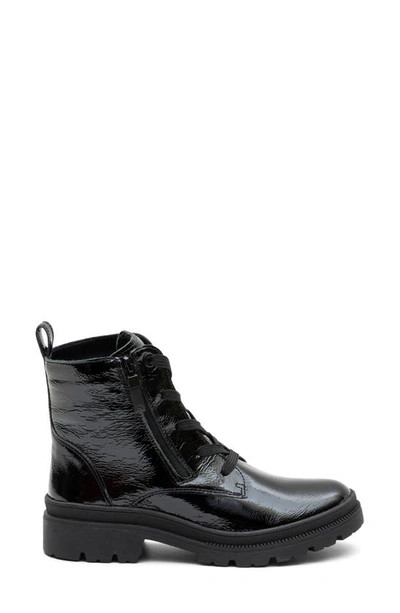 Shop Ara Waterproof Lace-up Boot In Black Patent