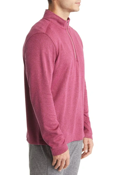 Shop Rhone Quarter Zip Pullover In New Maroon Marle