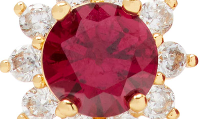 Kate Spade Women's Sunny Goldtone Cubic Zirconia Halo Stud Earrings In Fuchsia