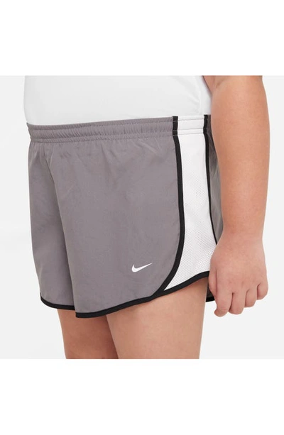 Shop Nike Dri-fit Tempo Shorts In Gunsmoke/white/black