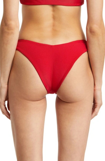 Shop Frankies Bikinis Enzo Bikini Bottoms In Crimson