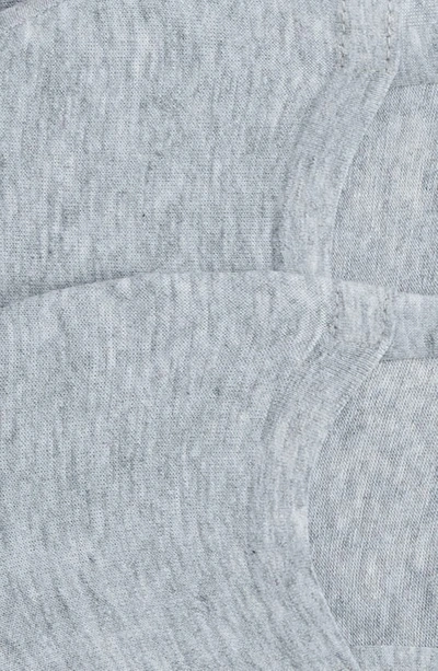 Nordstrom 3-pack Cotton Blend No-show Socks In Grey Heather