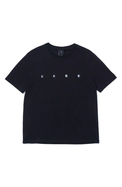 Shop Iise Smudge Logo Graphic Tee In Black