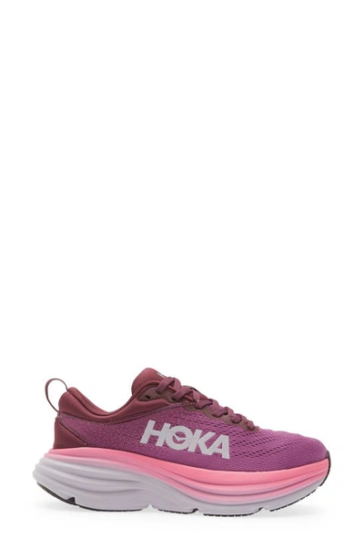 Shop Hoka Bondi 8 Running Shoe In Beautyberry / Grape Wine