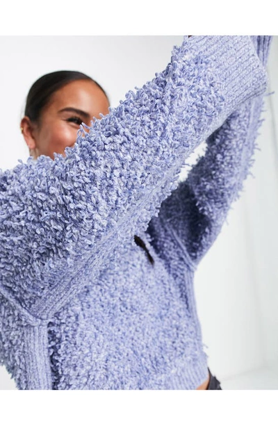 ASOS DESIGN Textured Loop Crop Sweater