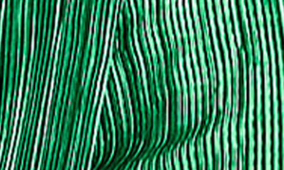 Shop Asos Design Plissé Long Sleeve Wrap Minidress In Medium Green
