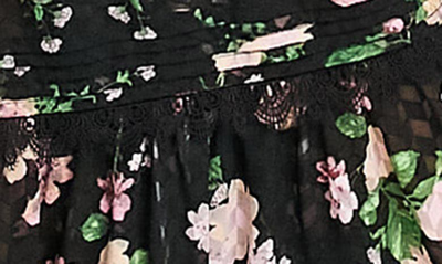 Shop Asos Design Floral Pintuck Maxi Dress In Black