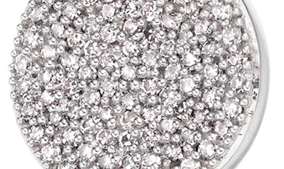 Shop Monica Vinader Ava Diamond Disc Drop Earrings In Sterling Silver