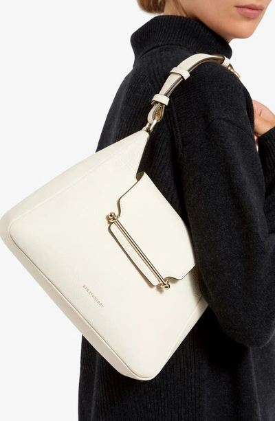 Strathberry Multrees Hobo Leather Shoulder Bag In Vanilla