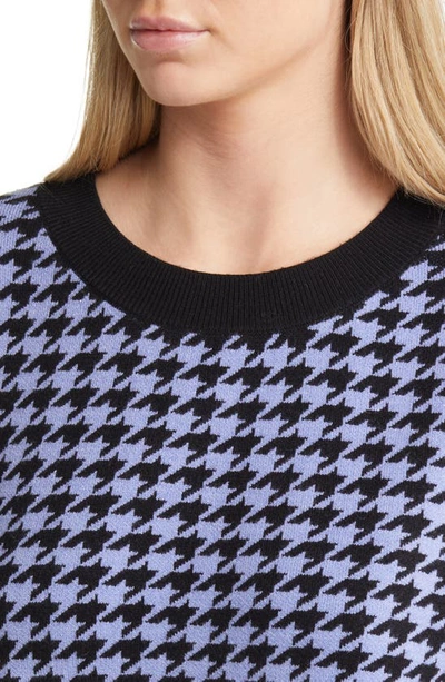 Shop Vero Moda Iris Puff Sleeve Sweater In Jacarand Pattern Black