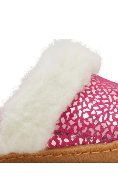 Shop Sorel Kids' Nakiska Ii Faux Fur Slide Slipper In Cactus Pink