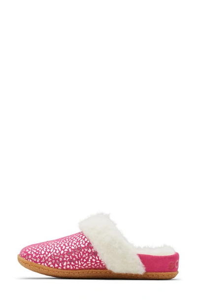 Shop Sorel Kids' Nakiska Ii Faux Fur Slide Slipper In Cactus Pink