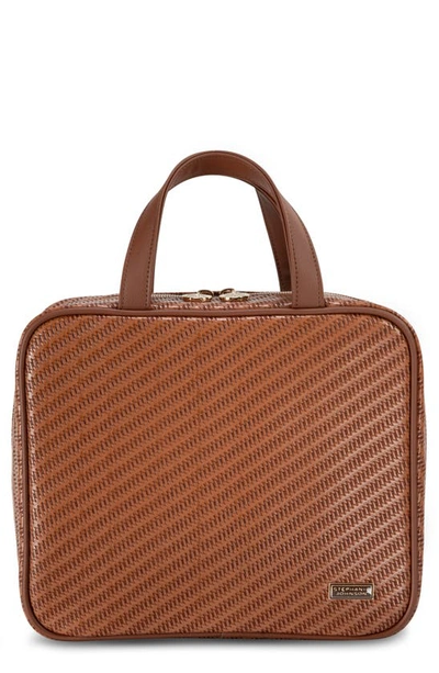 Stephanie Johnson Roseweood Cognac Matha Large Makeup Case In Cognac