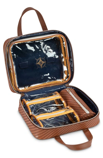 Stephanie Johnson Roseweood Cognac Matha Large Makeup Case In Cognac